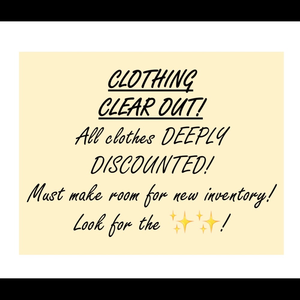 CLEARANCE SALE!! ✨✨✨🥳🥳🥳🎉🎉🎉